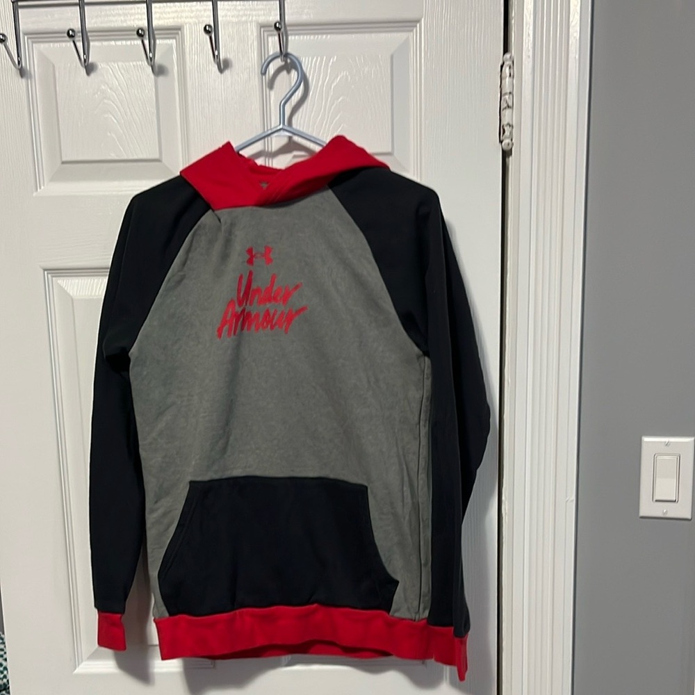 Under Armour Kids Hoodie - Black, Gray, and Red